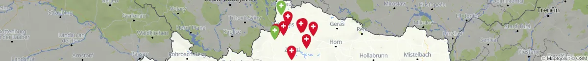 Kartenansicht für Apotheken-Notdienste in der Nähe von Vitis (Waidhofen an der Thaya, Niederösterreich)